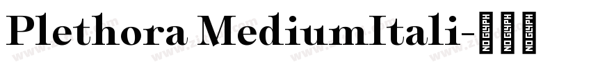 Plethora MediumItali字体转换